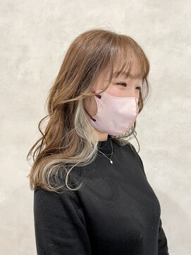 リアン(lien) ホワイトミルクティー×インナーカラー