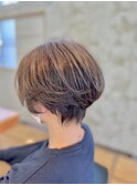 ナチュラルショート大人可愛いひし形まるみシルエット