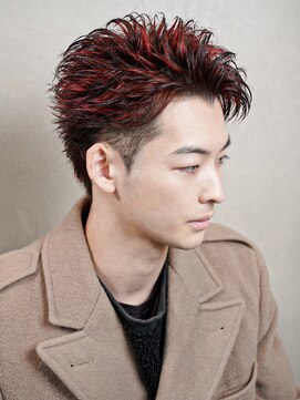 アルファ 新宿(alpha) フェザーパーマ/ブルーブラック/刈り上げセンターパート[新宿]