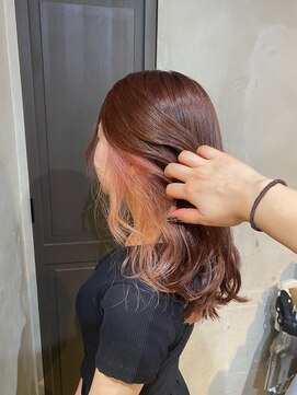 アクト 三鷹店(ACT) インナーカラー　pink×pink