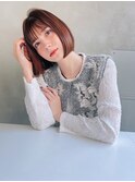 【LANY 横浜】シースルーバング×ピンクベージュ