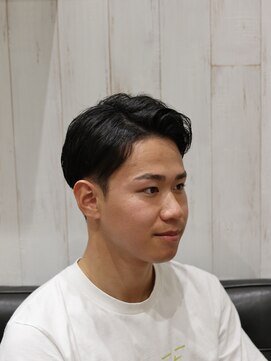 ヨシザワインク プレミアム 横浜 桜木町店(YOSHIZAWA Inc. PREMIUM) アップバングショート 【ツーブロック刈り上げ黒髪短髪】