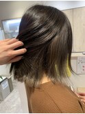 インナーカラー,グレージュカラー,外ハネボブ【草加】