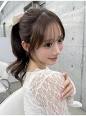 ☆ポニーテールに結んでも可愛いお顔まわりカット☆