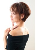 【50代髪型】大人女子ハンサムショート×ラベンダーアッシュ
