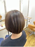 白髪ぼかしカラー ナチュラルボブ