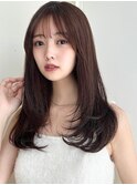 美髪レイヤーカット/顔まわりレイヤー/くびれミディアムレイヤー