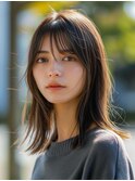 こなれミディミニウルフチェリーブラウン20代30代40代50代