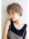 ナチュラルショートミニウルフチェリーブラウン20代30代40代50代