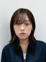 カルム(kalm)&nbsp;20代30代ミニボブ前髪あり前髪なし顔周りレイヤーカットオリーブ