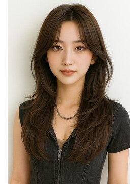 エル(LE) 【LE】美髪レイヤー/顔まわりレイヤー/くびれミディアムレイヤー