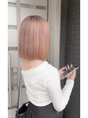 ピンクベージュボブ