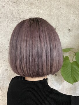 パープルカラーミニボブ