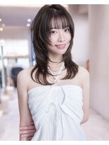 オースティン 調布アミックス(AUSTIN) デザインカラーレイヤーカットウェットヘアオリーブベージュ
