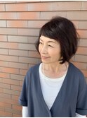 ふんわり前下がりショートボブ