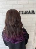 パープルグラデーション。