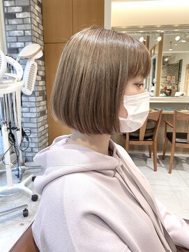 ネオリーブルカ 御茶ノ水店(Neolive Luca) ミルクティーベージュ×ボブ 絶対可愛いダブルカラー