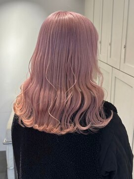 ベレーザ 渋谷(BELEZA) 5716ニュアンスカラーホワイトピンク波巻きミルクティーピンク