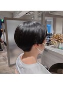 20代30代40代小顔ハンサムショートアッシュブルーブラック