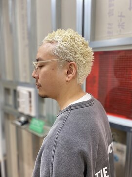 メリケンバーバーショップ トーキョー(MERICAN BARBERSHOP TYO) ハイライト/マッシュパーマ/ウルフ/アッシュブラック115