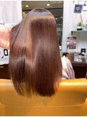 オレンジブラウン30代40代50代髪質改善白髪染め縮毛矯正東大宮