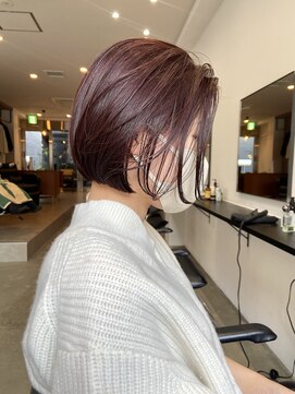 パープル(PURPLE) ボブ/イルミナカラー/切りっぱなしボブ/ピンクカラー