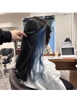 ホーミーキョウト(Homey Kyoto)&nbsp;ブルーインナーカラー◎軽やかレイヤーで洒落感UP