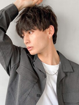 キリ 表参道(kyli) スパイキーショート ブルーブラック フェザーパーマサーフカール