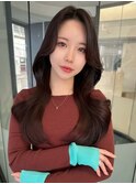 大分韓国ヘアかき上げレイヤーカット重め