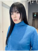 顔周りレイヤー前髪カット韓国ヘア美髪ロング_F20710