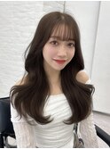 韓国ヘア チョコブラウン 透明感カラー
