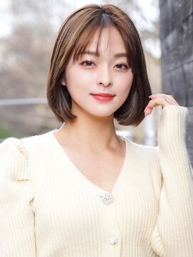 アグ ヘアー ルーウェ 手稲店(Agu hair ruwe) 《Agu hair》大人美人ビターショコラボブ