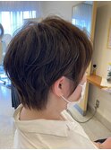 50代似合わせショートアッシュブラウン