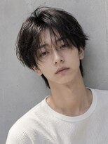 オグジュアリー 表参道(aux.)&nbsp;毛流れハンサムショートセンターパートメンズ黒髪爽やか