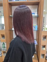 プランタンアヴェダ(printemps AVEDA)&nbsp;艶感ディープチェリー×ナチュラルストレート