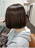 艶髪ボブのベージュカラー