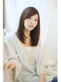うるつやナチュラルストレート☆大人かわいいセミディ