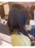 外巻きパーマ×結べるボブ