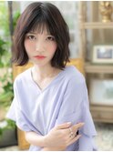 バレイヤージュ大人かわいいくせ毛風ボブa戸田公園20代30代40代