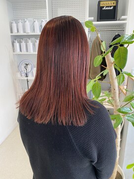 エンリッチヘア(enrich hair) ミディアムボブ　ピンクブラウン　髪質改善トリートメント