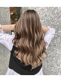 髪質改善＊ベージュハイライト＊美髪【Zina 難波】