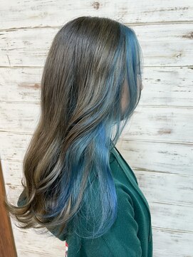 ミニム ヘアー(minim hair) 【minim×岩田】フェスフレーミング×水色