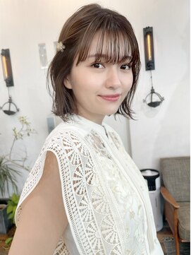 ベル 表参道店(Belle) シースルーバング ミニクリップで簡単アレンジボブ