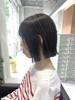 ベンジー 蔵前ii店(benji)&nbsp;あご下ラインの切りっぱなし外ハネボブ◎蔵前