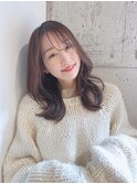 美髪レイヤーロングくびれワンカールセミディシースルーバング