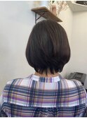 大人可愛い20代30代髪型☆ナチュラル丸みショート×暗髪カラー