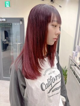 ユニ 江坂(Uni.) レイヤーカット ピンクラベンダー