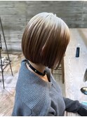 ルーツカラーデザインカラーオンブレ裾カラーブリーチリタッチ