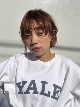 ブラウヘアアンドケア(care) 顔まわりレイヤーであか抜けボブウルフ