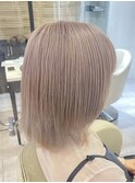 ケアブリーチダブルカラーインナーカラーショートボブレイヤー
